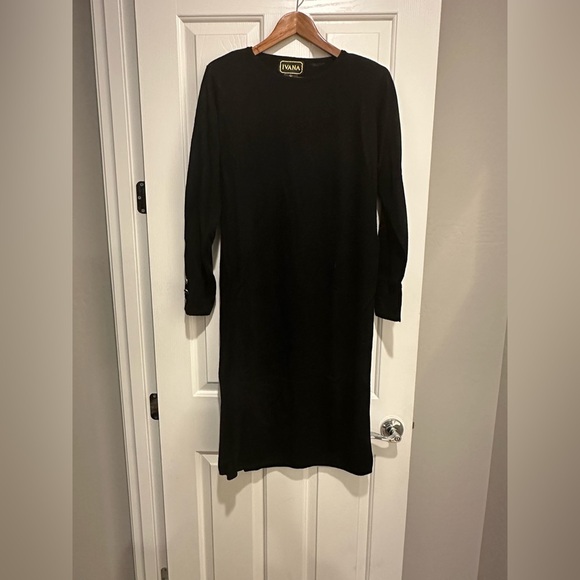 Classic vintage IVANA wool blend dress size large - Picture 1 of 5